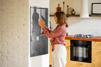 Trocken abwischbare Magnettafel Zerkratztes Metall