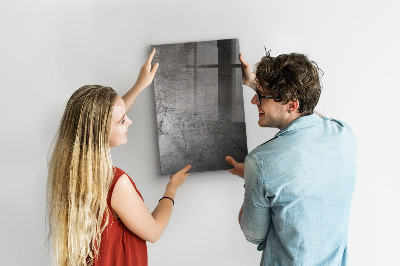 Trocken abwischbare Magnettafel Zerkratztes Metall