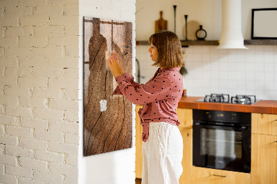 Magnettafel mit Magneten Altes Holz