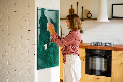 Schreib magnettafel Smaragdblock