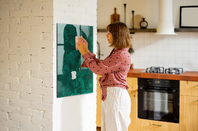 Schreib magnettafel Smaragdblock