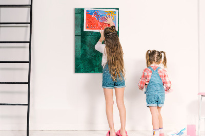 Schreib magnettafel Smaragdblock