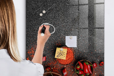 Magnettafel aus Glas Gemahlener Pfeffer