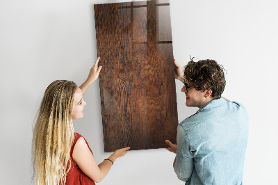 Magnettafel mit Magneten Dunkles Holz