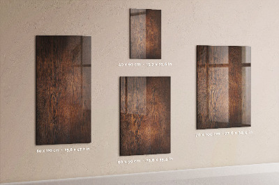 Schreib magnettafel Dunkles Holz