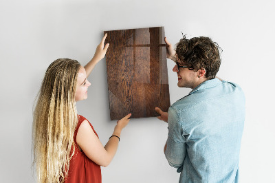 Magnettafel mit Magneten Dunkles Holz