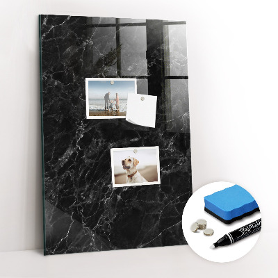 Schreib magnettafel Dunkler Marmor