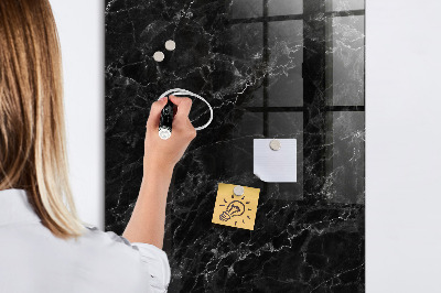 Schreib magnettafel Dunkler Marmor