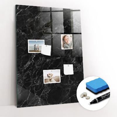 Schreib magnettafel Dunkler Marmor