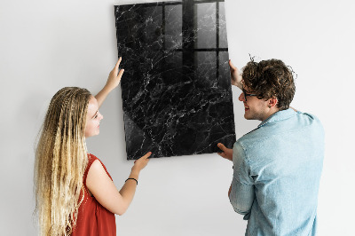 Schreib magnettafel Dunkler Marmor
