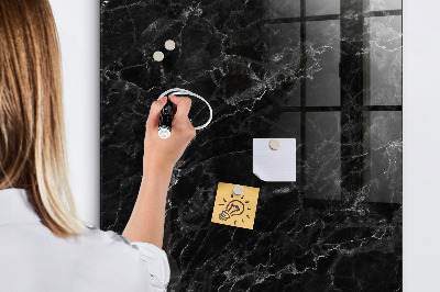 Schreib magnettafel Dunkler Marmor