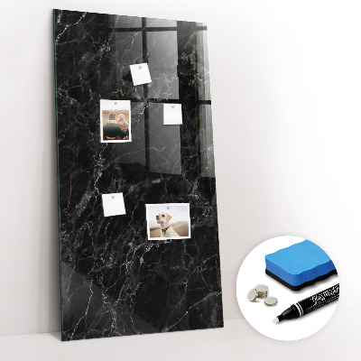 Schreib magnettafel Dunkler Marmor
