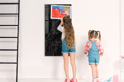 Schreib magnettafel Dunkler Marmor