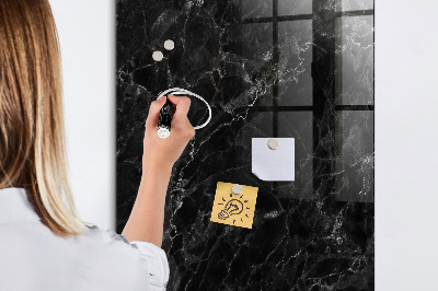 Schreib magnettafel Dunkler Marmor