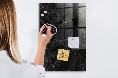 Schreib magnettafel Dunkler Marmor