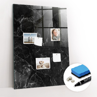 Schreib magnettafel Dunkler Marmor