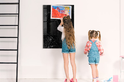 Schreib magnettafel Dunkler Marmor