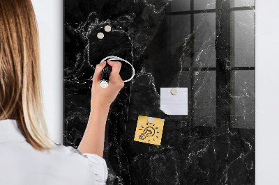 Schreib magnettafel Dunkler Marmor