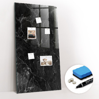 Schreib magnettafel Dunkler Marmor
