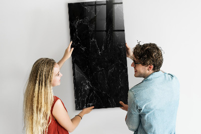 Schreib magnettafel Dunkler Marmor