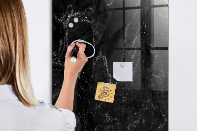 Schreib magnettafel Dunkler Marmor