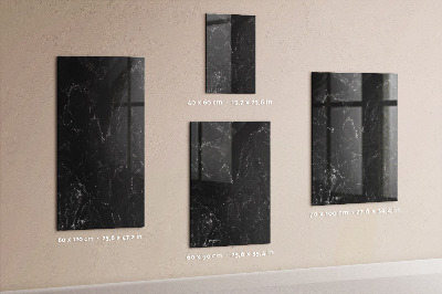 Schreib magnettafel Dunkler Marmor