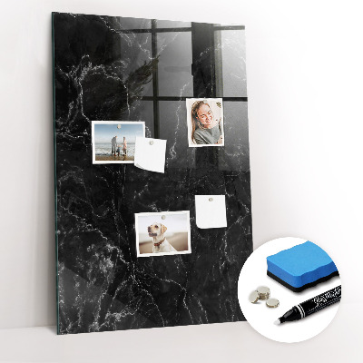 Schreib magnettafel Dunkler Marmor