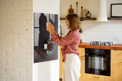 Trocken abwischbare Magnettafel Kaffeebohnen