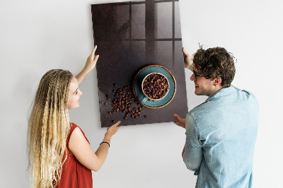 Trocken abwischbare Magnettafel Kaffeebohnen