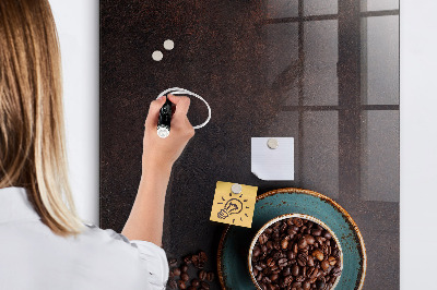 Trocken abwischbare Magnettafel Kaffeebohnen