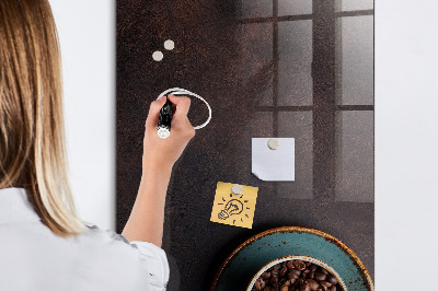 Trocken abwischbare Magnettafel Kaffeebohnen