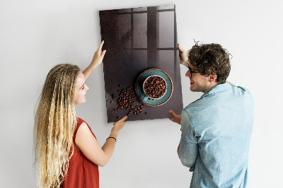 Trocken abwischbare Magnettafel Kaffeebohnen