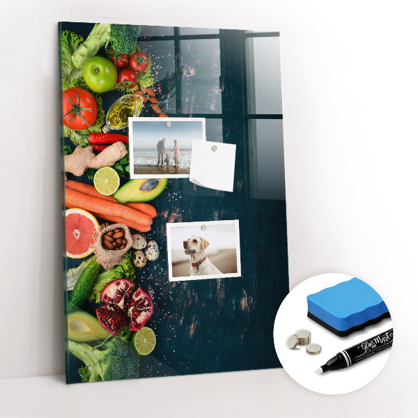 Magnettafel zum schreiben Veganer Tisch