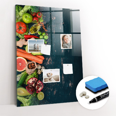 Magnettafel zum schreiben Veganer Tisch