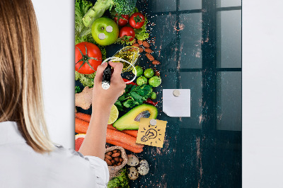 Magnettafel zum schreiben Veganer Tisch