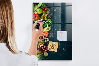 Magnettafel zum schreiben Veganer Tisch