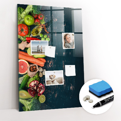 Magnettafel zum schreiben Veganer Tisch