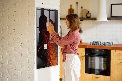 Magnettafel aus Glas Peperoni