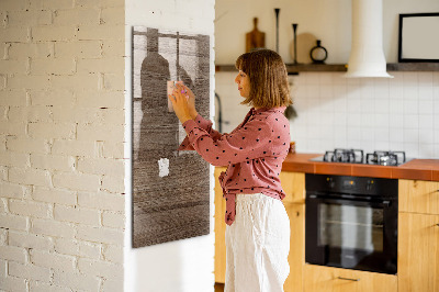 Trocken abwischbare Magnettafel Neues Holz