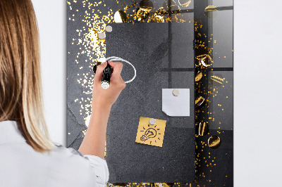 Magnettafel zum schreiben Goldenes Konfetti