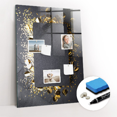 Magnettafel zum schreiben Goldenes Konfetti