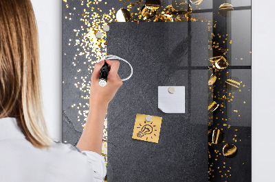Magnettafel zum schreiben Goldenes Konfetti
