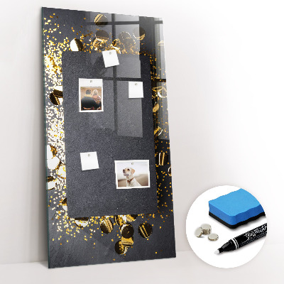 Magnettafel zum schreiben Goldenes Konfetti