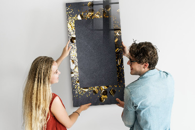 Magnettafel zum schreiben Goldenes Konfetti