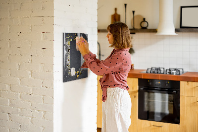 Trocken abwischbare Magnettafel Goldenes Konfetti