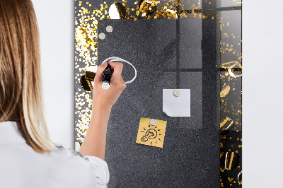 Magnettafel zum schreiben Goldenes Konfetti