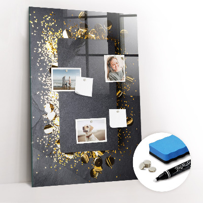Magnettafel zum schreiben Goldenes Konfetti