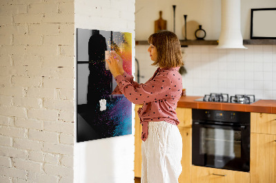 Schreib magnettafel Farbiges Pulver