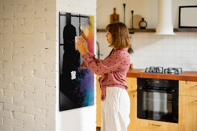Schreib magnettafel Farbiges Pulver