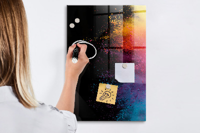 Schreib magnettafel Farbiges Pulver